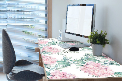 Bureau mat Lichtroze bloemen