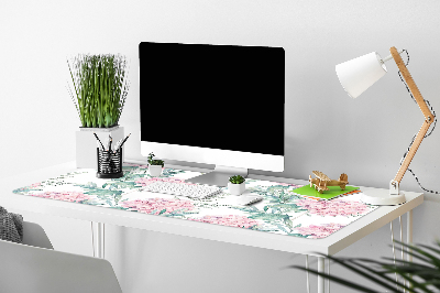 Bureau mat Lichtroze bloemen