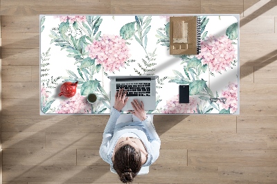 Bureau mat Lichtroze bloemen