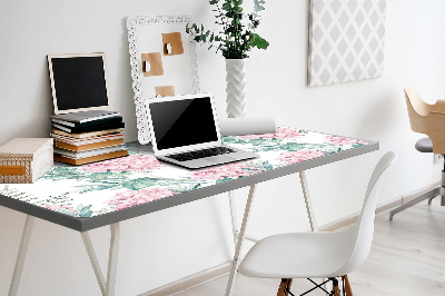 Bureau mat Lichtroze bloemen