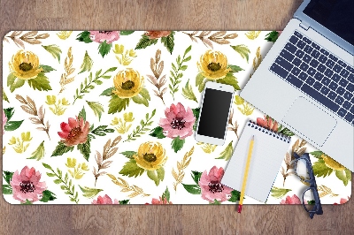 Bureau mat Aquarelbloemen