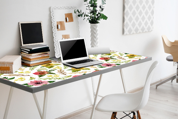 Bureau mat Aquarelbloemen