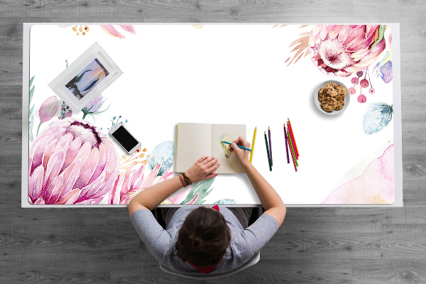 Bureau mat Bloemenframe