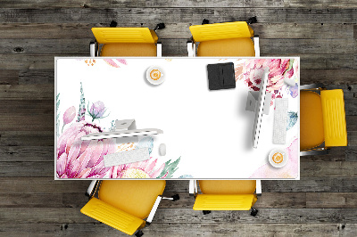 Bureau mat Bloemenframe