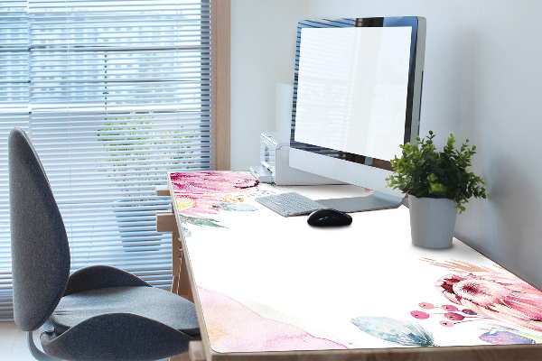 Bureau mat Bloemenframe