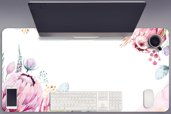 Bureau mat Bloemenframe
