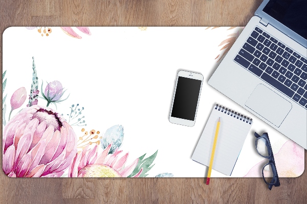 Bureau mat Bloemenframe