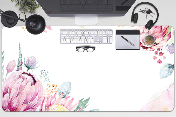 Bureau mat Bloemenframe