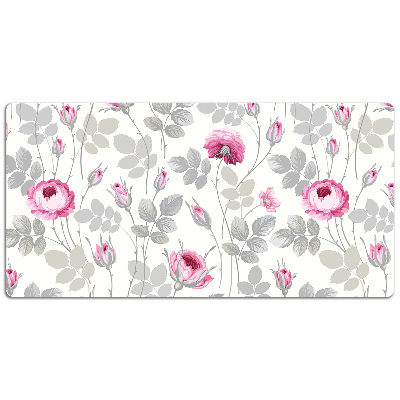 Bureau onderlegger Pastel roses