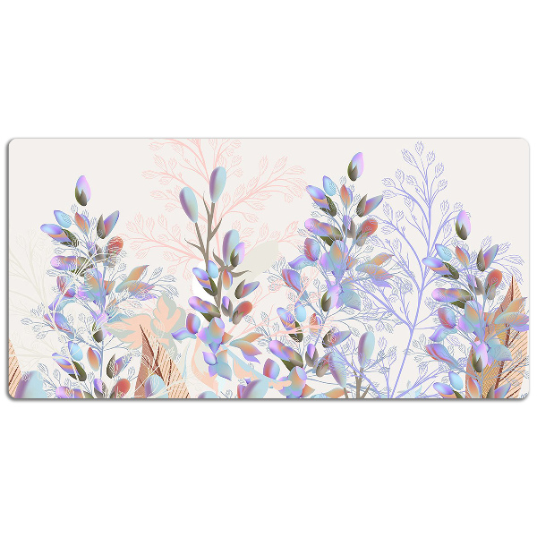 Bureau onderlegger groot Pastel bladeren