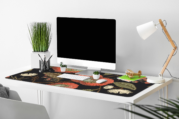 Bureau onderlegger groot Retro bloemen