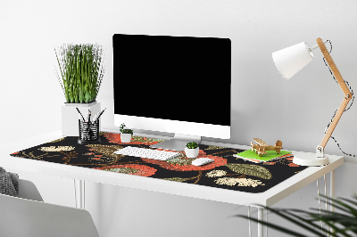 Bureau onderlegger groot Retro bloemen