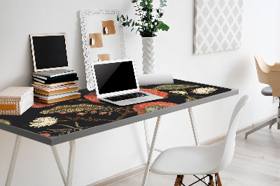 Bureau onderlegger groot Retro bloemen