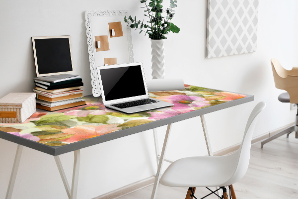 Bureau onderlegger groot Geschilderde bloemen