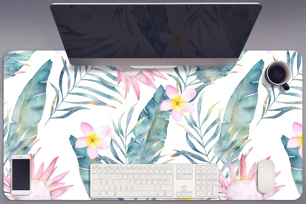 Bureau onderlegger Lichtroze bloemen