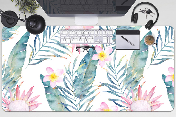 Bureau onderlegger Lichtroze bloemen