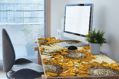 Bureau mat Retro zonnebloemen