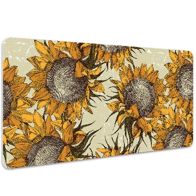 Bureau mat Retro zonnebloemen