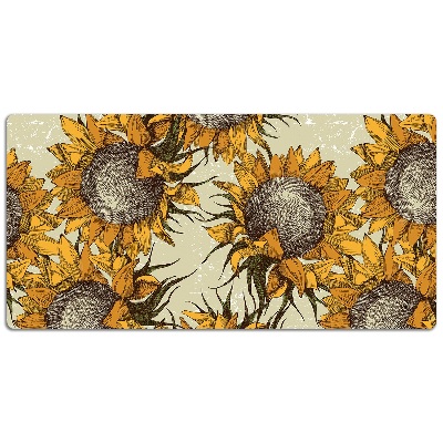 Bureau mat Retro zonnebloemen