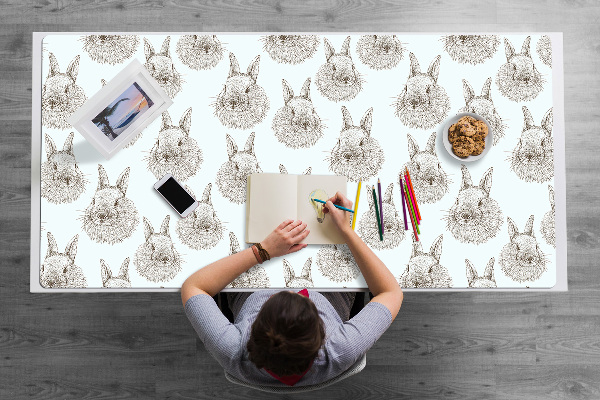Bureau onderlegger Geschetste konijnen