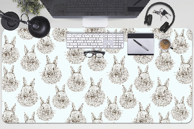 Bureau onderlegger Geschetste konijnen