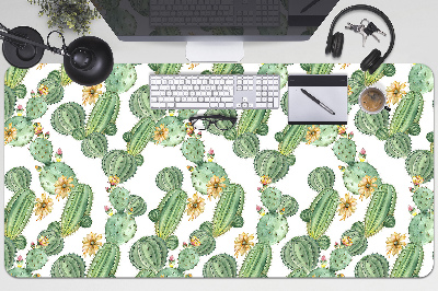 Bureau mat Cacti met bloemen