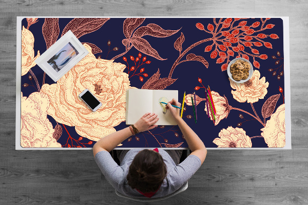 Bureau onderlegger Rose met rowan