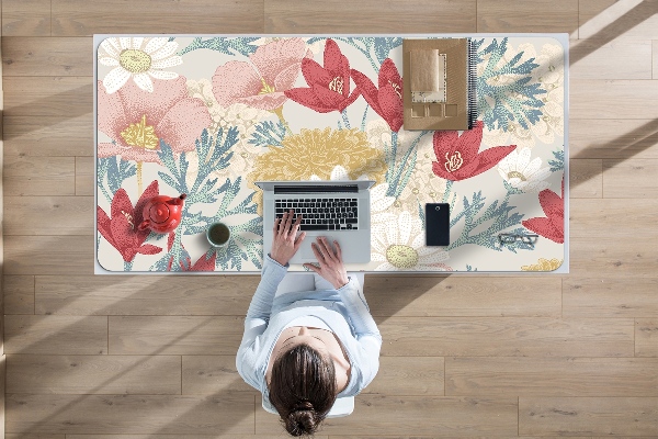 Bureau onderlegger Lente bloemen