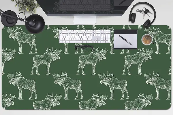 Bureau onderlegger Elk op een groene achtergrond