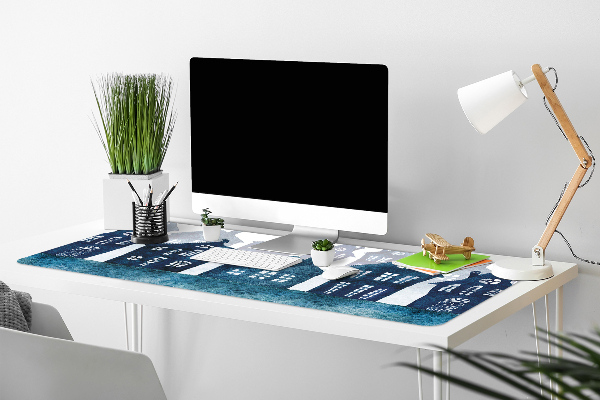 Bureau mat Stad 's nachts