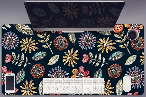Bureau onderlegger Kleurrijke bloemen