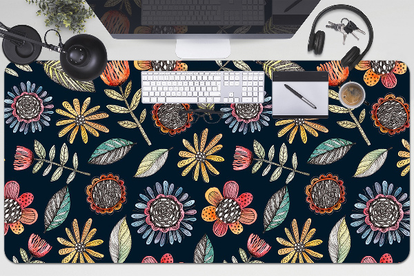 Bureau onderlegger Kleurrijke bloemen