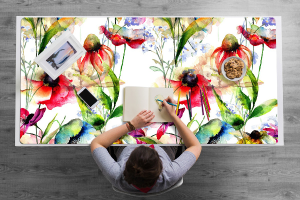 Bureau onderlegger Gekleurde bloemen