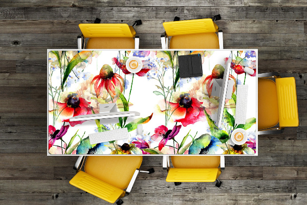 Bureau onderlegger Gekleurde bloemen