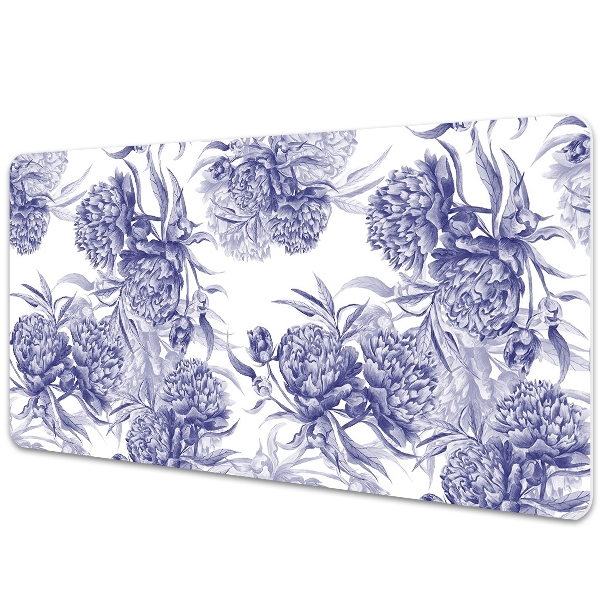 Bureau mat Purple peonies