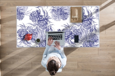 Bureau mat Purple peonies