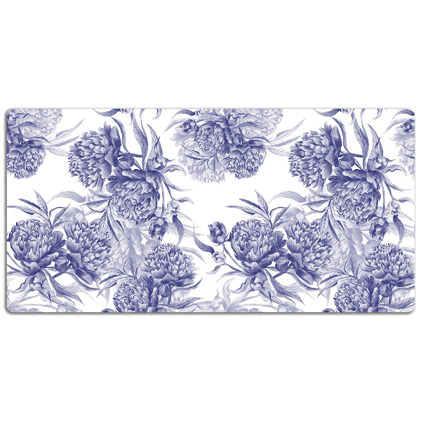 Bureau mat Purple peonies
