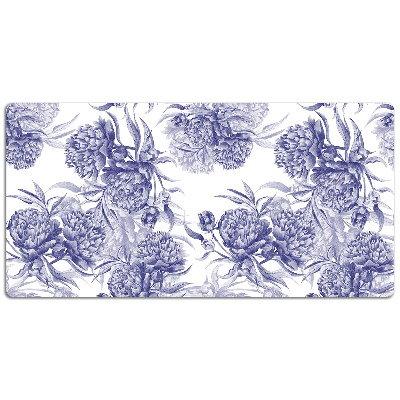 Bureau mat Purple peonies