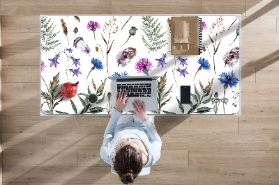 Bureau onderlegger Bloemen van de weide