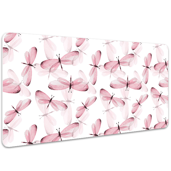 Bureau onderlegger Roze libellen