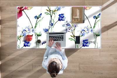 Bureau onderlegger Geschilderde bloemen