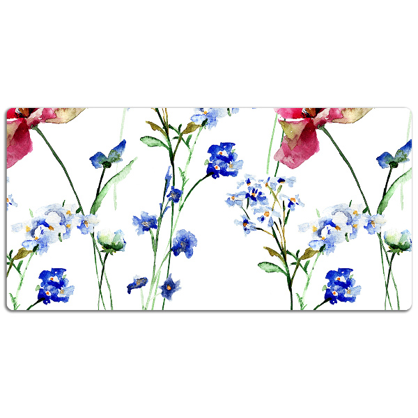 Bureau onderlegger Geschilderde bloemen