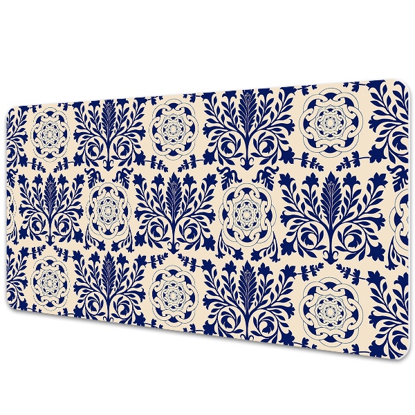 Bureau onderlegger groot Blauw patroon