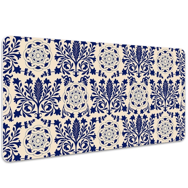 Bureau onderlegger groot Blauw patroon
