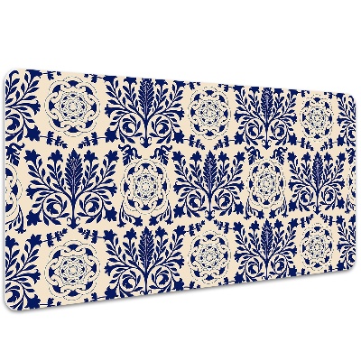 Bureau onderlegger groot Blauw patroon