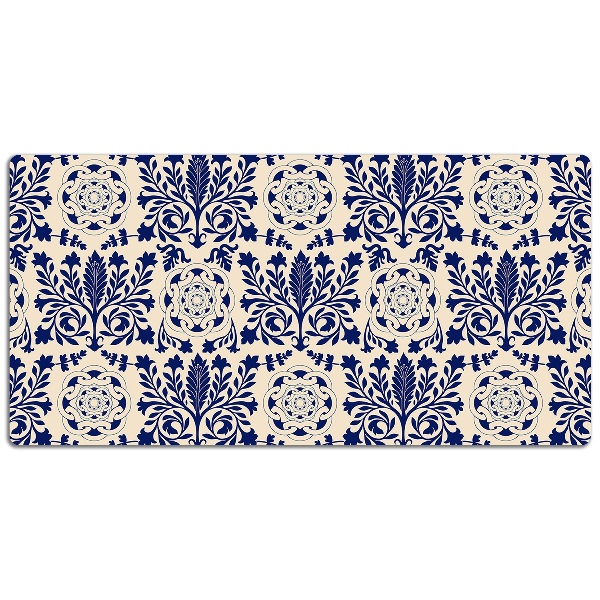 Bureau onderlegger groot Blauw patroon