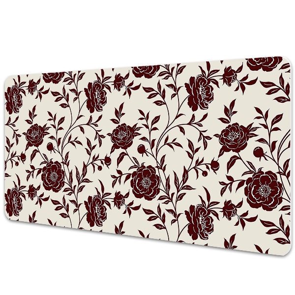 Bureau mat Bourgondische bloemen