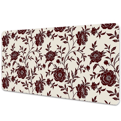 Bureau mat Bourgondische bloemen