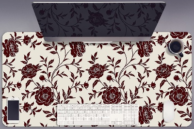 Bureau mat Bourgondische bloemen