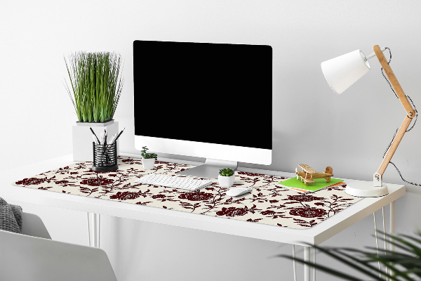 Bureau mat Bourgondische bloemen